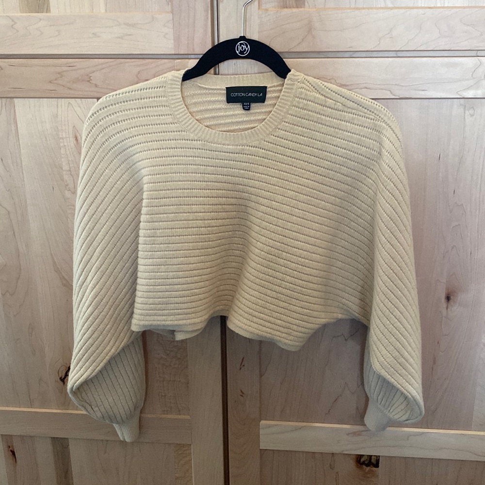 Cropped Cream Sweater